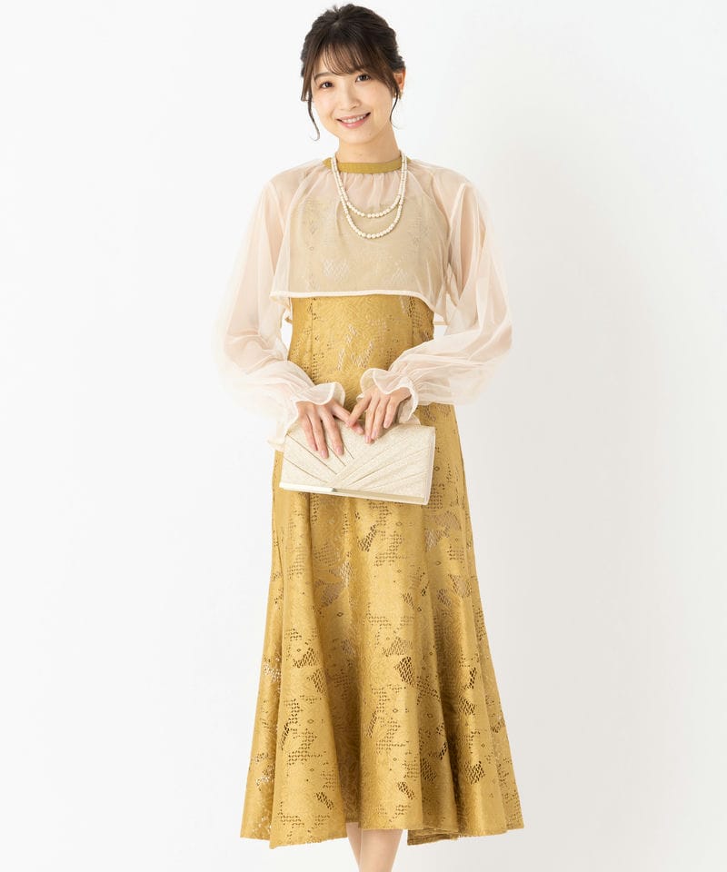 etoll. 【ドレス2点SET】エトル 3wayシフォンボレロ&レースキャミ