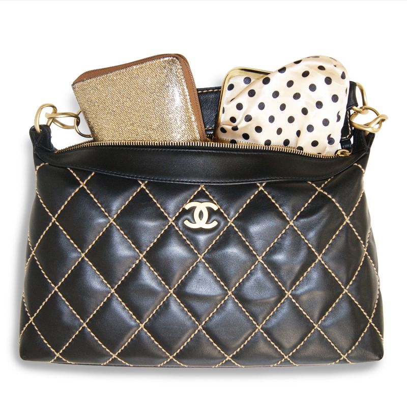 CHANEL シャネル ワイルドステッチ ショルダーバッグ ブラック系