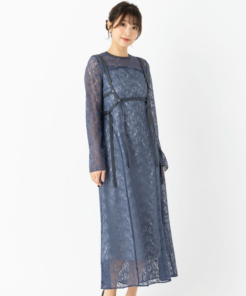 Ameri VINTAGE アメリヴィンテージ 2WAYリボンボレロドレス ブルー系