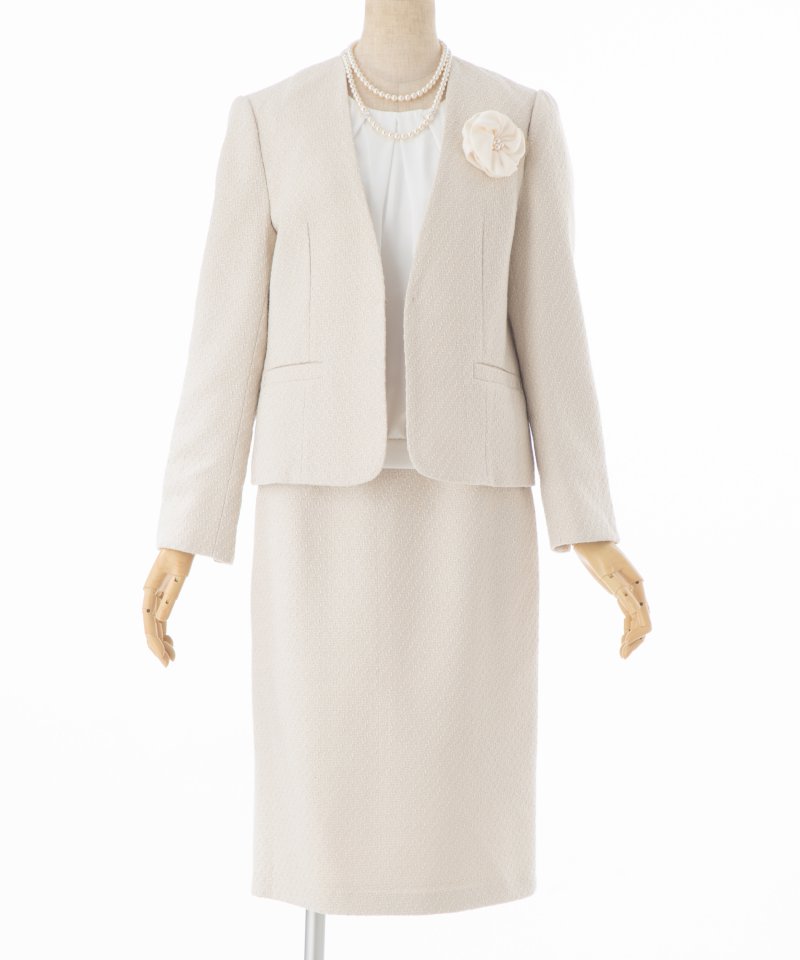 ANAYI アナイ ノーカラージャケット ベージュ系 | 結婚式パーティーの