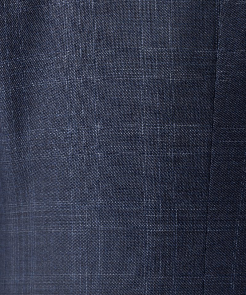 Select Shop [LR12]ロロピアーナ・チェック柄2ピーススーツ ネイビー系