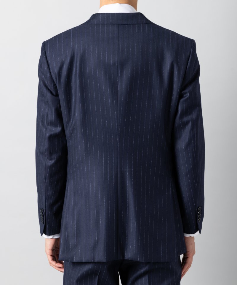 Select Shop [LR14]ロロピアーナ・ストライプ柄2ピーススーツ ネイビー