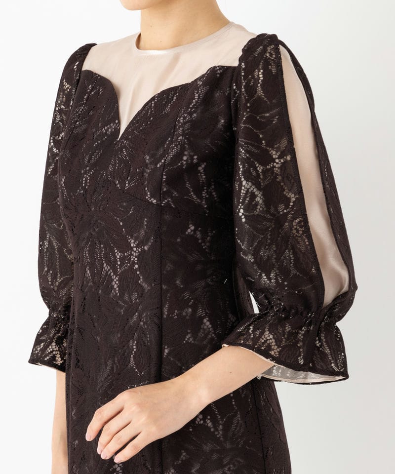 ANDRESD アンドレスド ラウンドカットドレス ブラウン系 | 結婚式