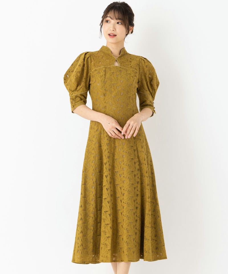 ANDRESD アンドレスド クロスアクセントドレス その他 x イエロー系