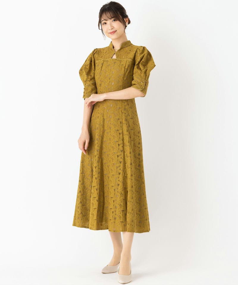 ANDRESD アンドレスド クロスアクセントドレス その他 x イエロー系