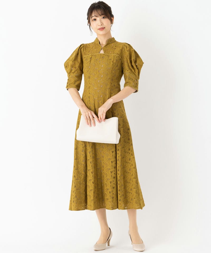 ANDRESD アンドレスド クロスアクセントドレス その他 x イエロー系