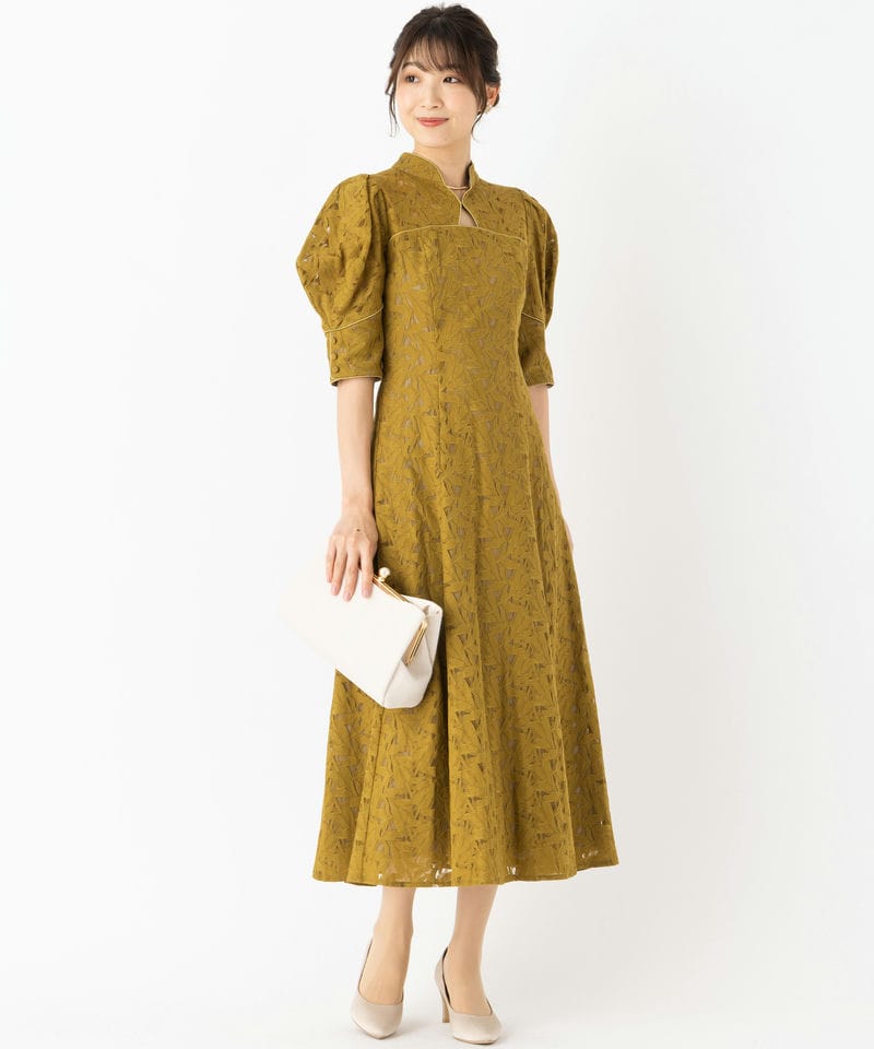 ANDRESD アンドレスド クロスアクセントドレス その他 x イエロー系