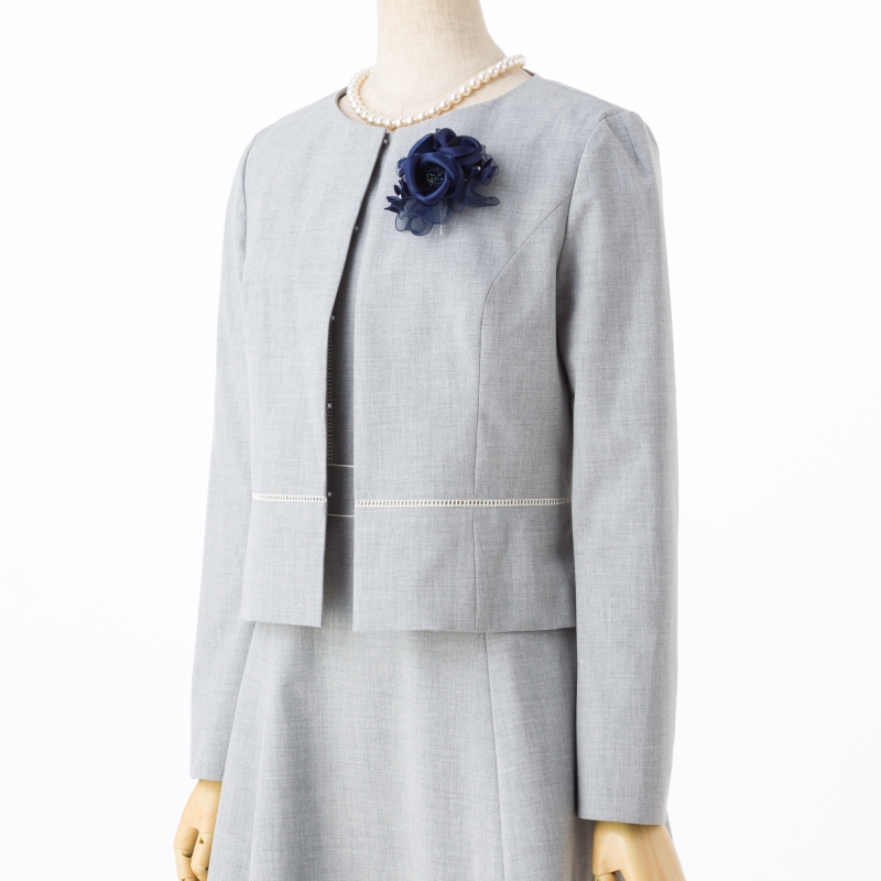 TOCCA  トッカ ジャケット ワンピース セット スーツ  サイズ2 TOCCA 【プレミアムスーツ2点SET】トッカ グレー系 | 結婚式パーティー