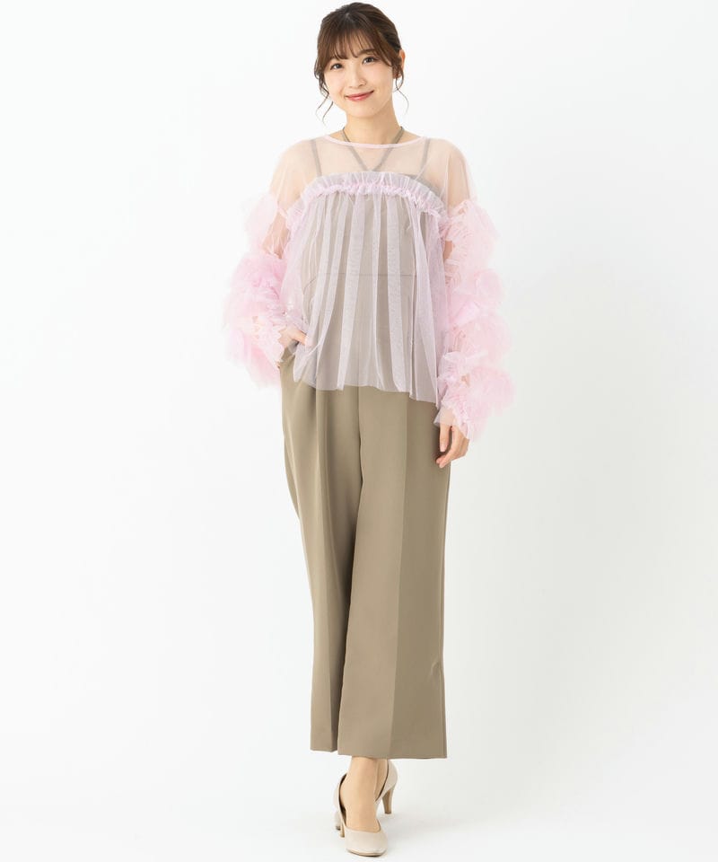 ANDRESD アンドレスド デコラティブチュールトップス&ダブルクロス