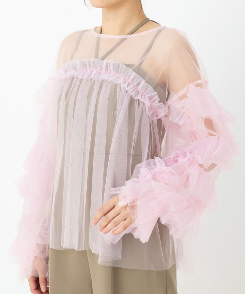 ANDRESD アンドレスド デコラティブチュールトップス&ダブルクロス