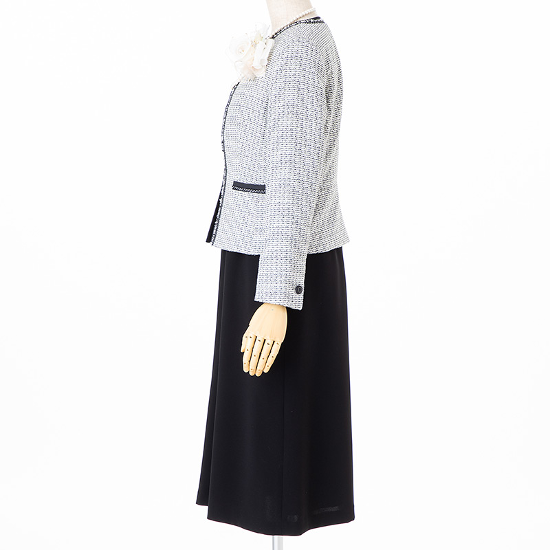 23区 【プレミアムスーツ2点SET】ツイードジャケット+ワンピース