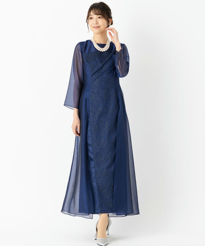 Select Shop 【マザーズドレス】刺繍レースシフォンマザードレス