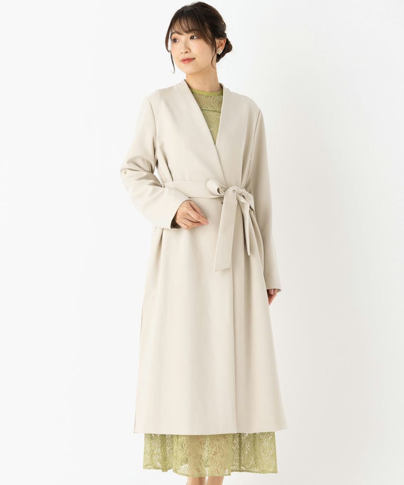 未使用◼️ラグナムーンLAGUNAMOONラクーンノーカラーニットコート LAGUNAMOON（ラグナムーン）の「ノーカラーコート（その他アウター