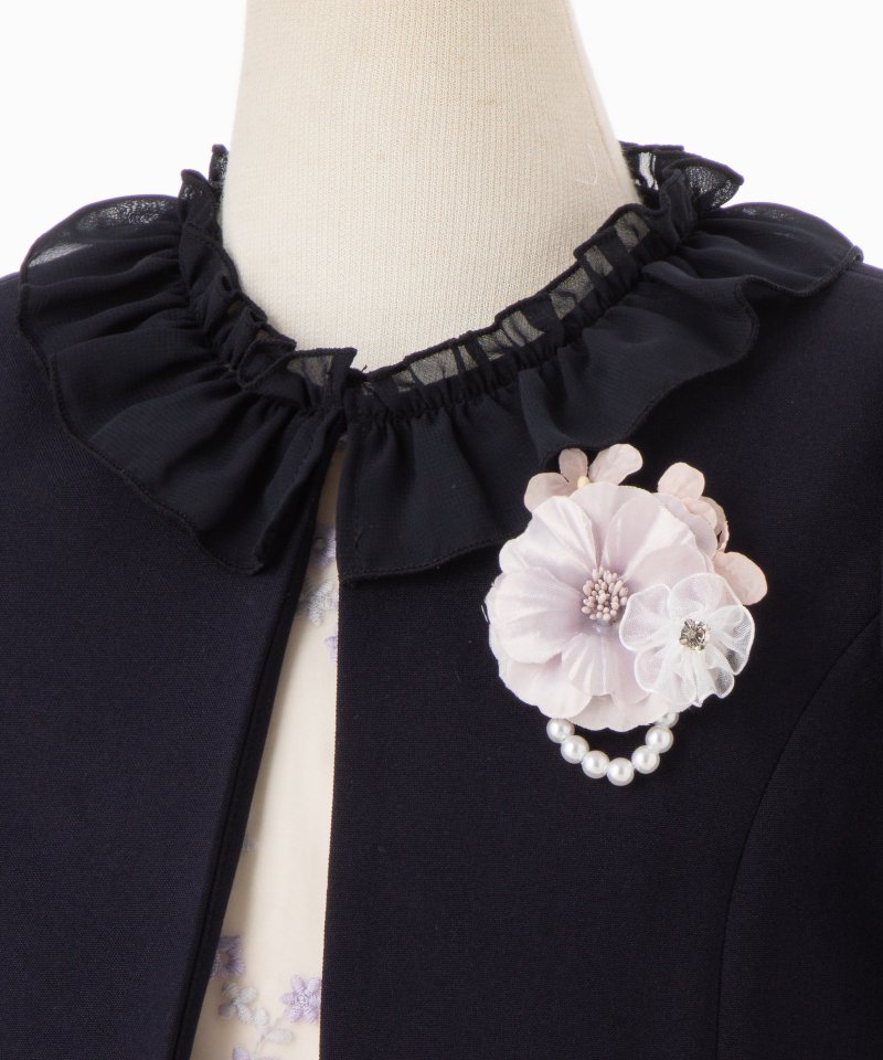 CHOPIN 【キッズスーツ3点SET】ショパン バイアスチェックフラワー刺繍 