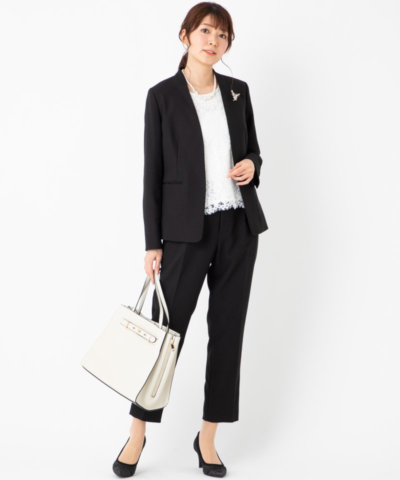 B:MING by BEAMS 【スーツ3点SET】ノーラペルジャケット&ストレッチ