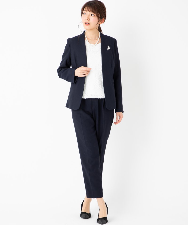 B:MING by BEAMS 【スーツ3点SET】ノーラペルジャケット&ストレッチ