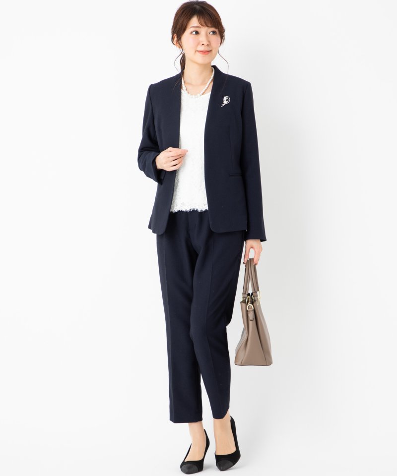 B:MING by BEAMS 【スーツ3点SET】ノーラペルジャケット&ストレッチ