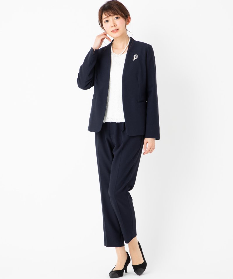 B:MING by BEAMS 【スーツ3点SET】ノーラペルジャケット&ストレッチ