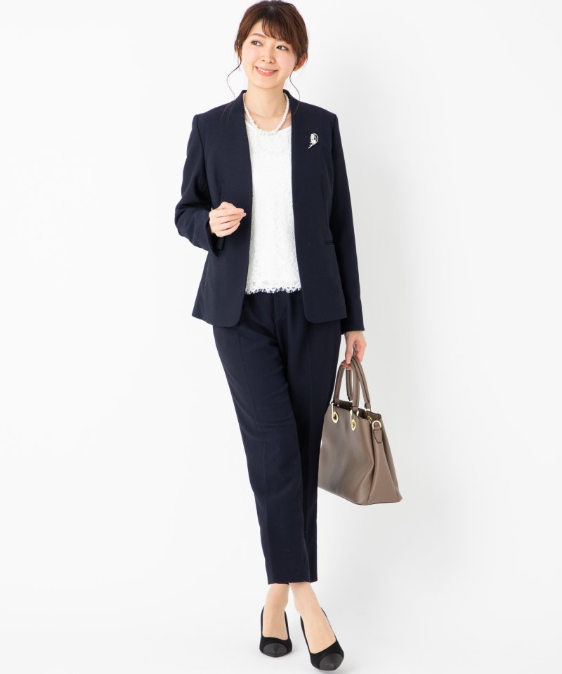 B:MING by BEAMS 【スーツ3点SET】ノーラペルジャケット&ストレッチ