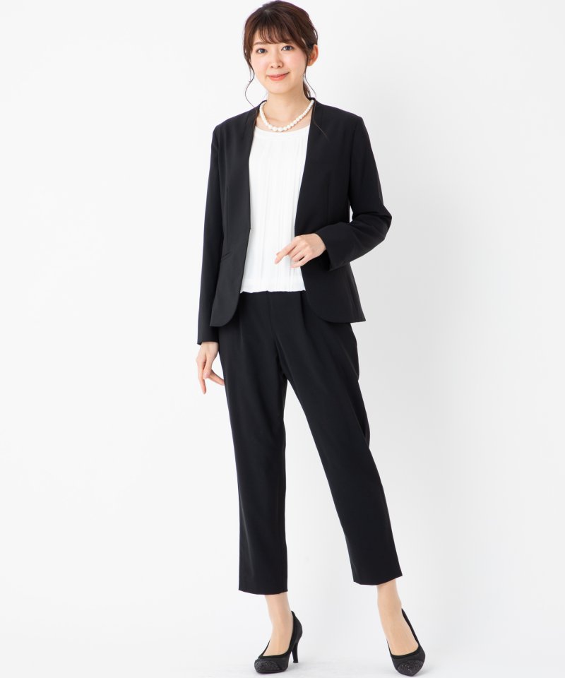 any SiS 【スーツ3点SET】ダブルクロスカラーレスジャケット