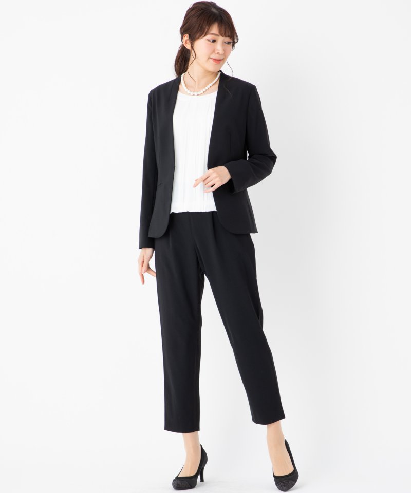 any SiS 【スーツ3点SET】ダブルクロスカラーレスジャケット