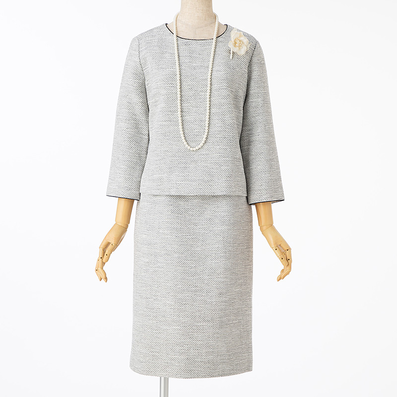 スーツ・フォーマル・ドレス NOLLEY'S フロリア Flolia ノーカラージャケット&オールインワンパンツドレス