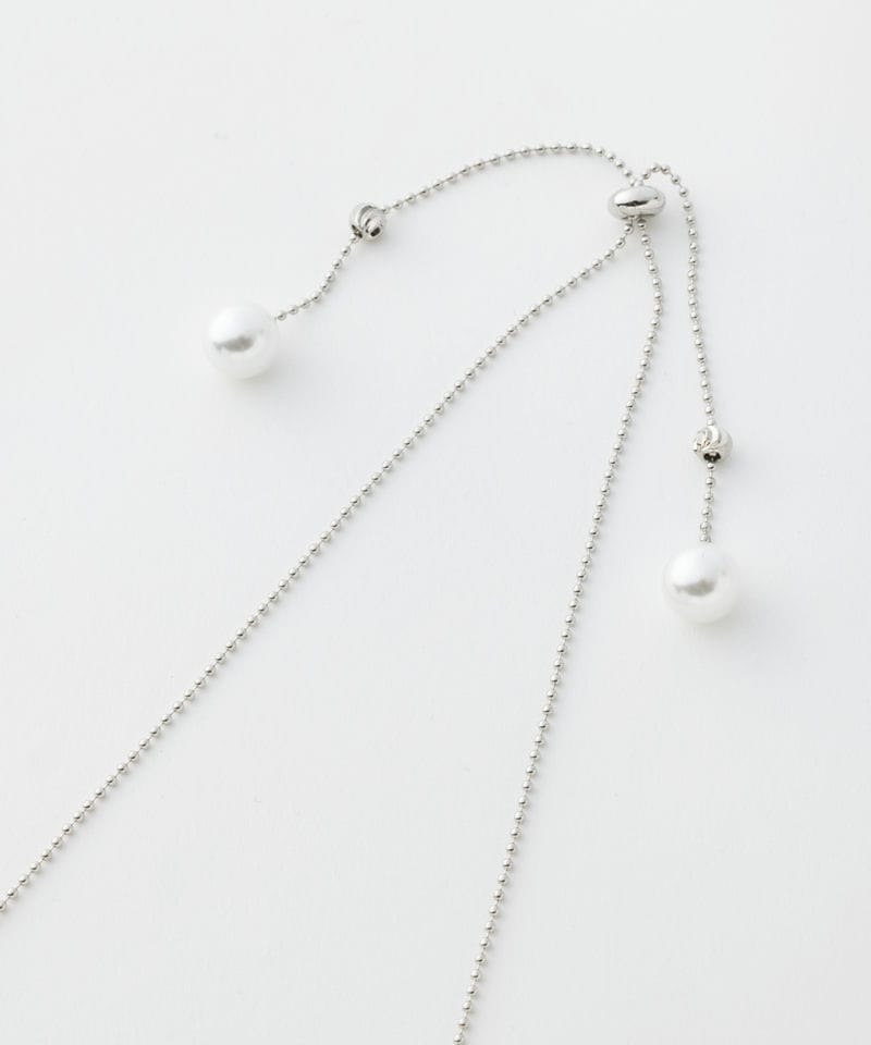 Select Shop 2WAYループタイパールネックレス その他 x シルバー系 