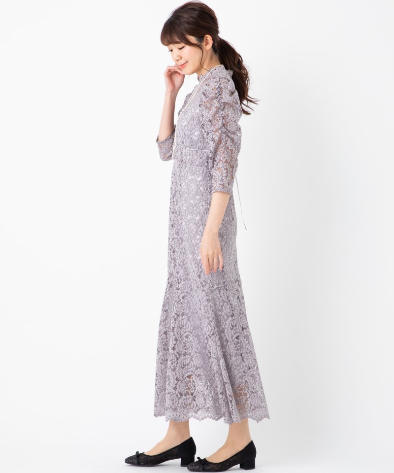 SNIDEL スナイデル スタンドカラーレースマーメイドドレス その他 x