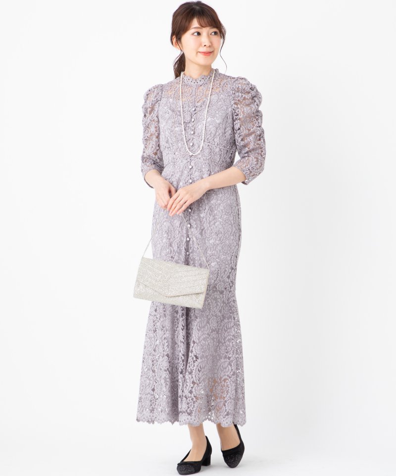 SNIDEL スナイデル スタンドカラーレースマーメイドドレス その他 x