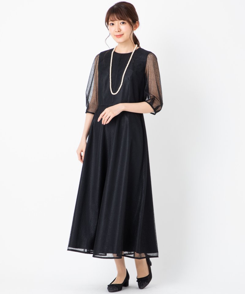 kaene カエン ラメチュールメロウドレス ブラック系 | 結婚式