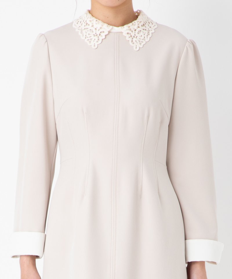 CELFORD セルフォード 刺繍カラータイトワンピース ベージュ系 | 結婚