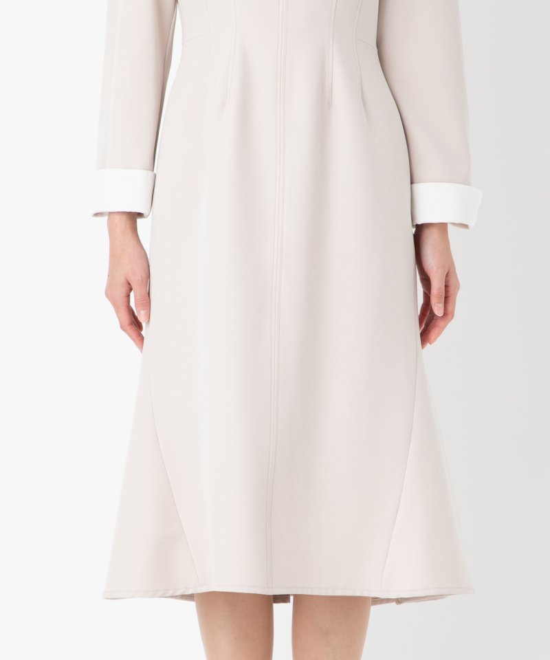 CELFORD セルフォード 刺繍カラータイトワンピース ベージュ系 | 結婚