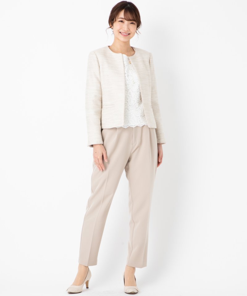 OPAQUE.CLIP 【スーツ3点SET】ツイードジャケット&ダブルクロス