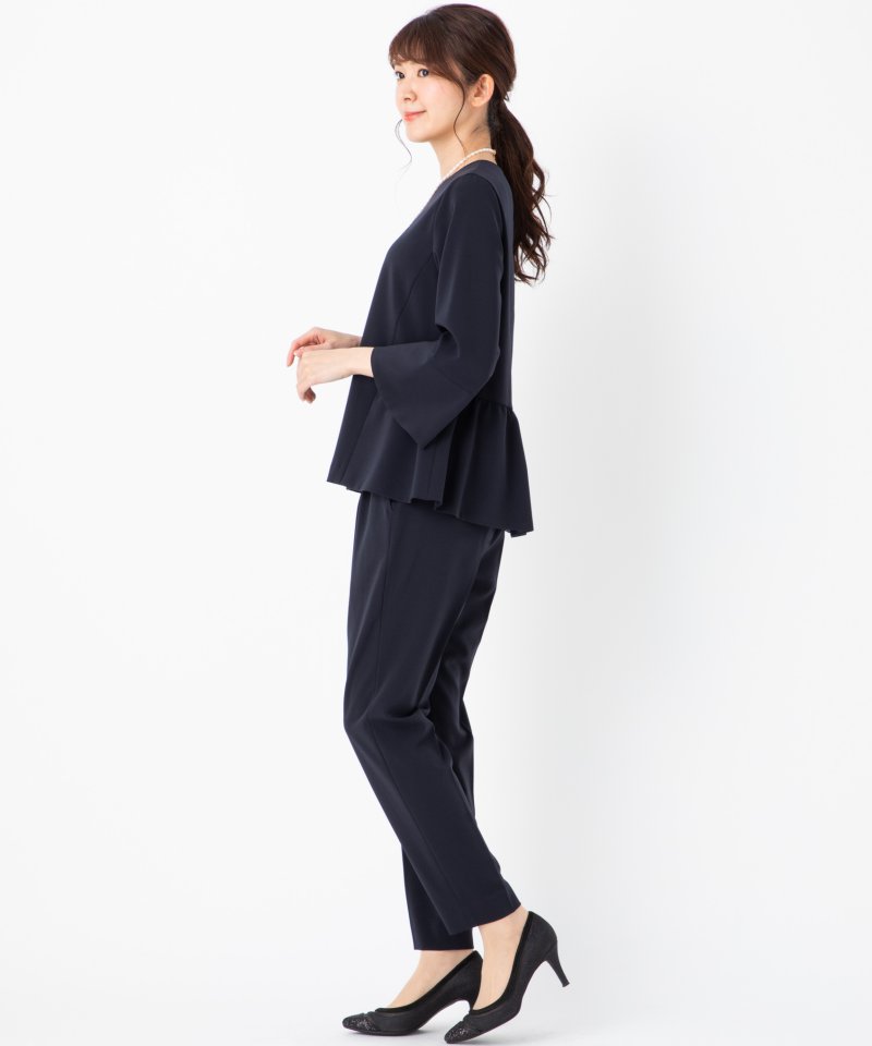 green label relaxing 【スーツ2点SET】パウドレペプラムブラウス