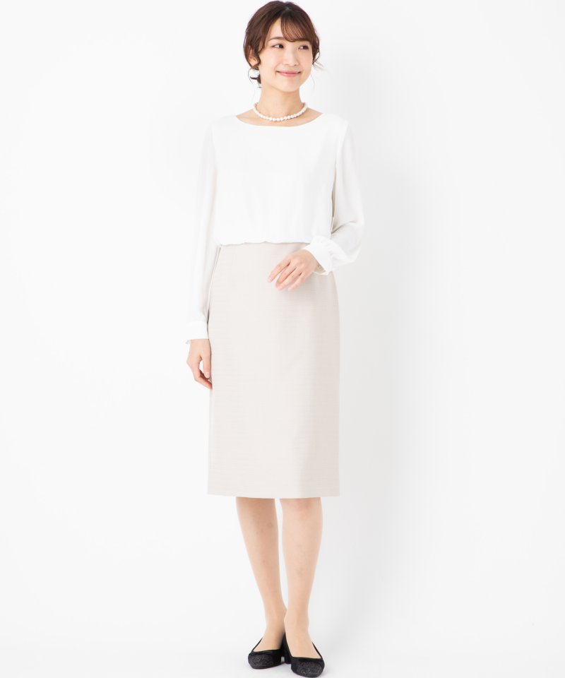 ナチュラルビューティーベーシック セレモニースーツ ツイード 入学式 入園式 NATURAL BEAUTY BASIC 【スーツ2点SET】ナチュラルビューティ