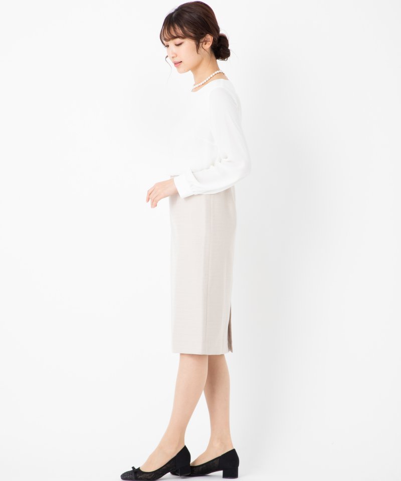ナチュラルビューティーベーシック セレモニースーツ ツイード 入学式 入園式 NATURAL BEAUTY BASIC 【スーツ2点SET】ナチュラルビューティ