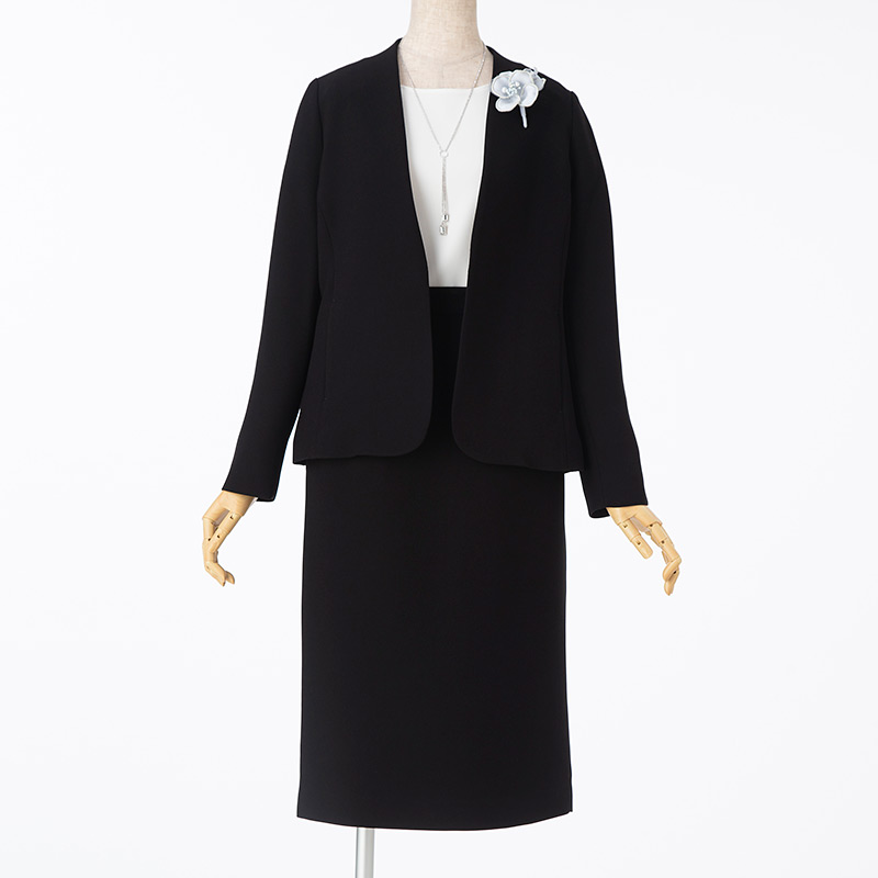 INDIVI 【スーツ3点SET】インディヴィ ジャケット+スカート+ブラウス