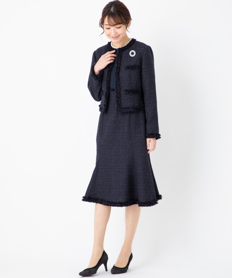 CELFORD 【プレミアムスーツ2点SET】ツイードジャケット&レイヤード