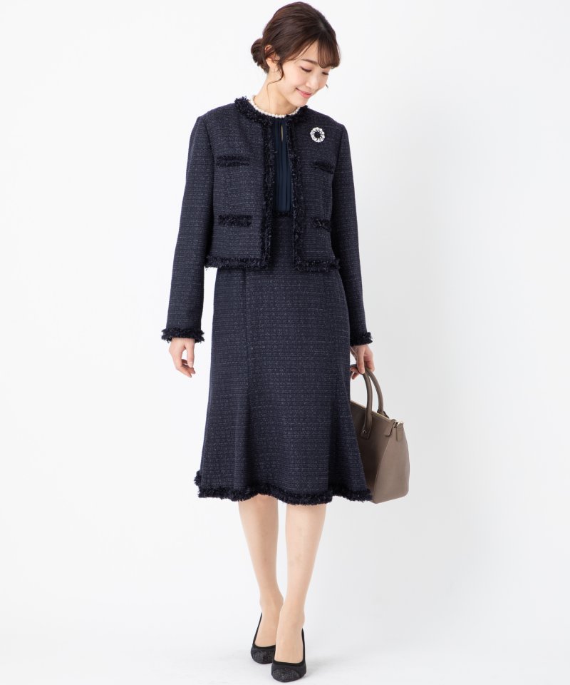 CELFORD 【プレミアムスーツ2点SET】ツイードジャケット&レイヤード