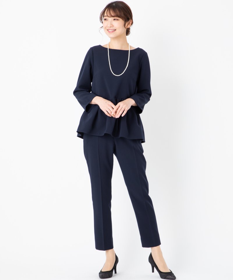 CELFORD 【スーツ2点SET】セルフォード ペプラムトップス&テーパード