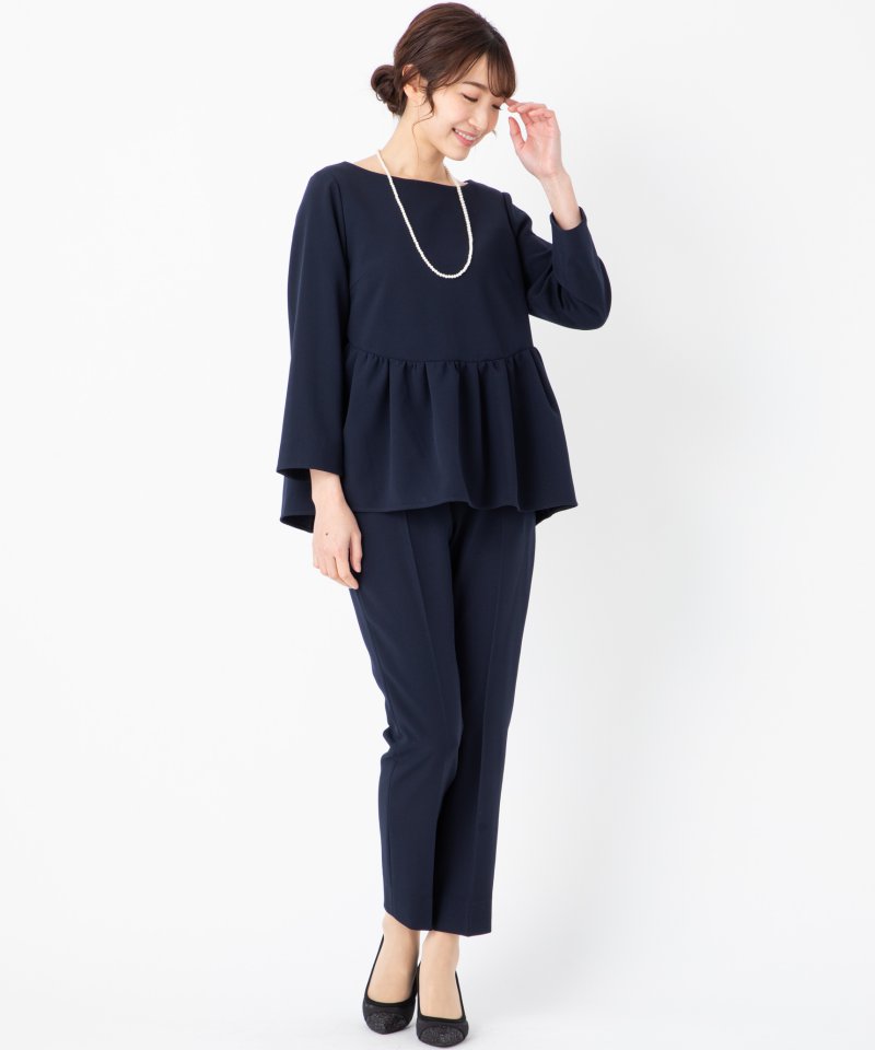 CELFORD 【スーツ2点SET】セルフォード ペプラムトップス&テーパード