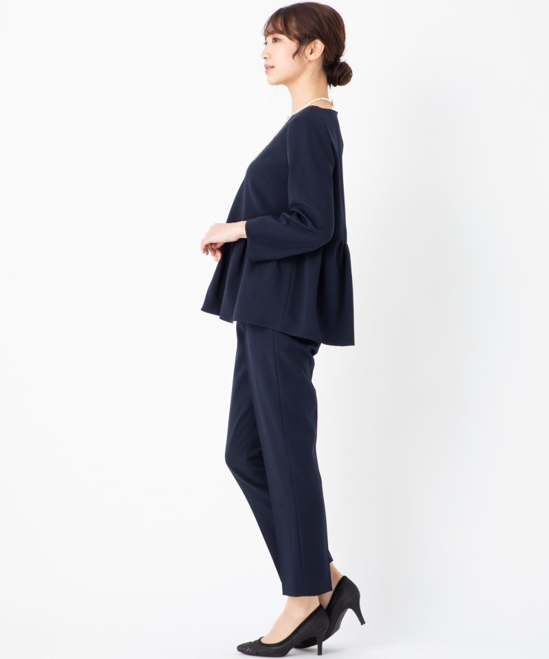 CELFORD 【スーツ2点SET】セルフォード ペプラムトップス&テーパード