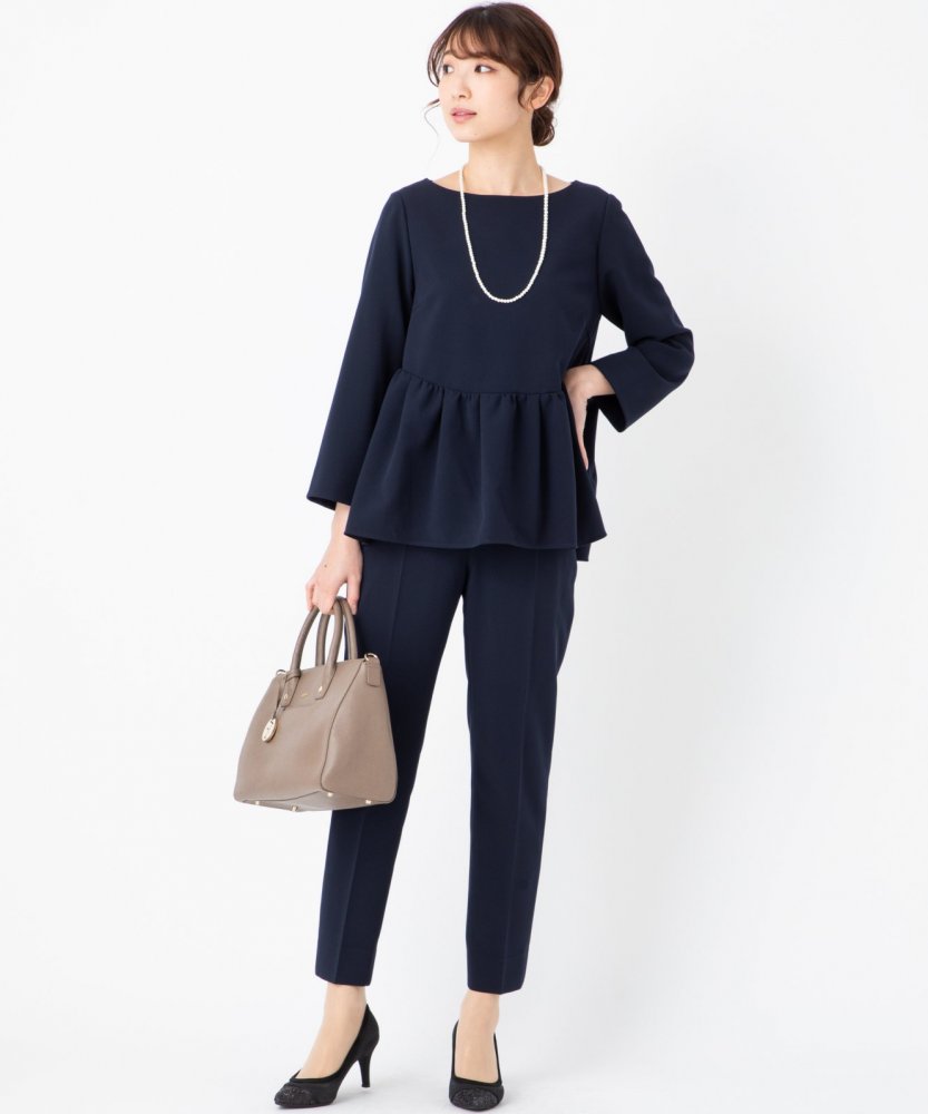 CELFORD 【スーツ2点SET】セルフォード ペプラムトップス&テーパード