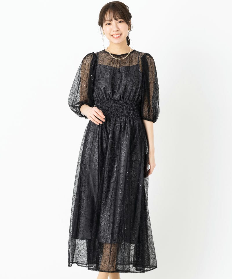 JILL STUART 【ドレス2点セット】ジルスチュアート レース×ベルベット