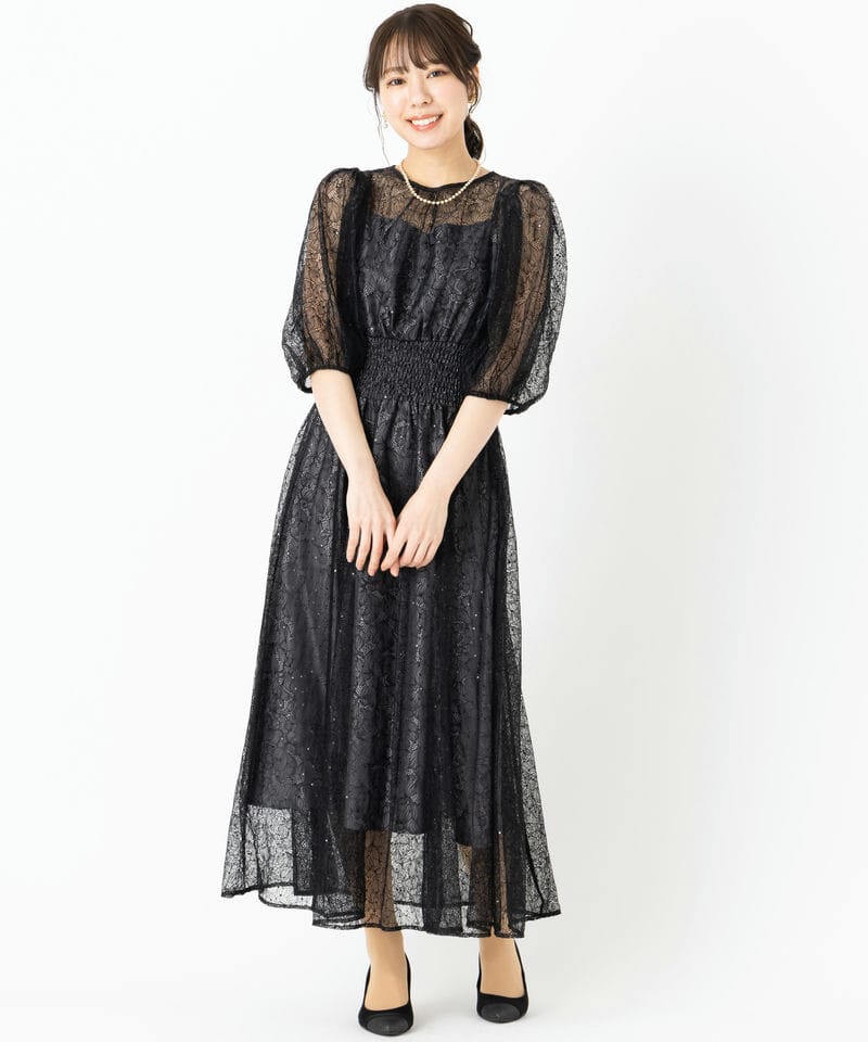 JILL STUART ジルスチュアート スパンコールレースボリュームスリーブ JILL STUART ジルスチュアート スパンコールレースボリュームスリーブ