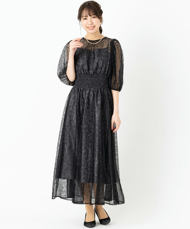 JILL STUART ジルスチュアート スパンコールレースボリュームスリーブ