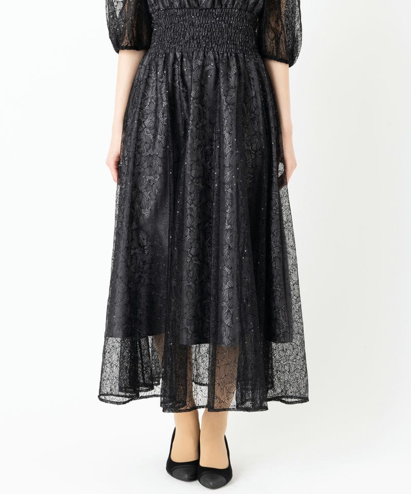 JILL STUART ジルスチュアート スパンコールレースボリュームスリーブ