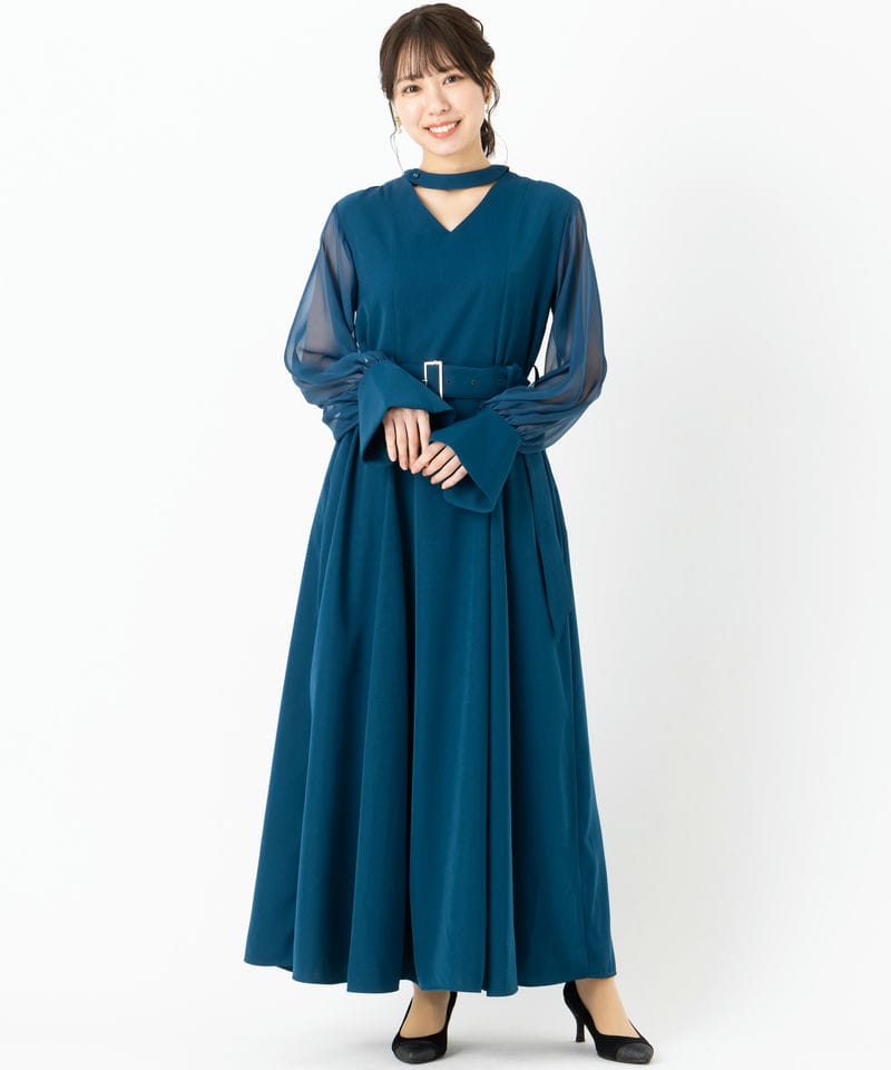 HARE ハレ 2WAYソデシアードッキングドレス ブルー系 | 結婚式