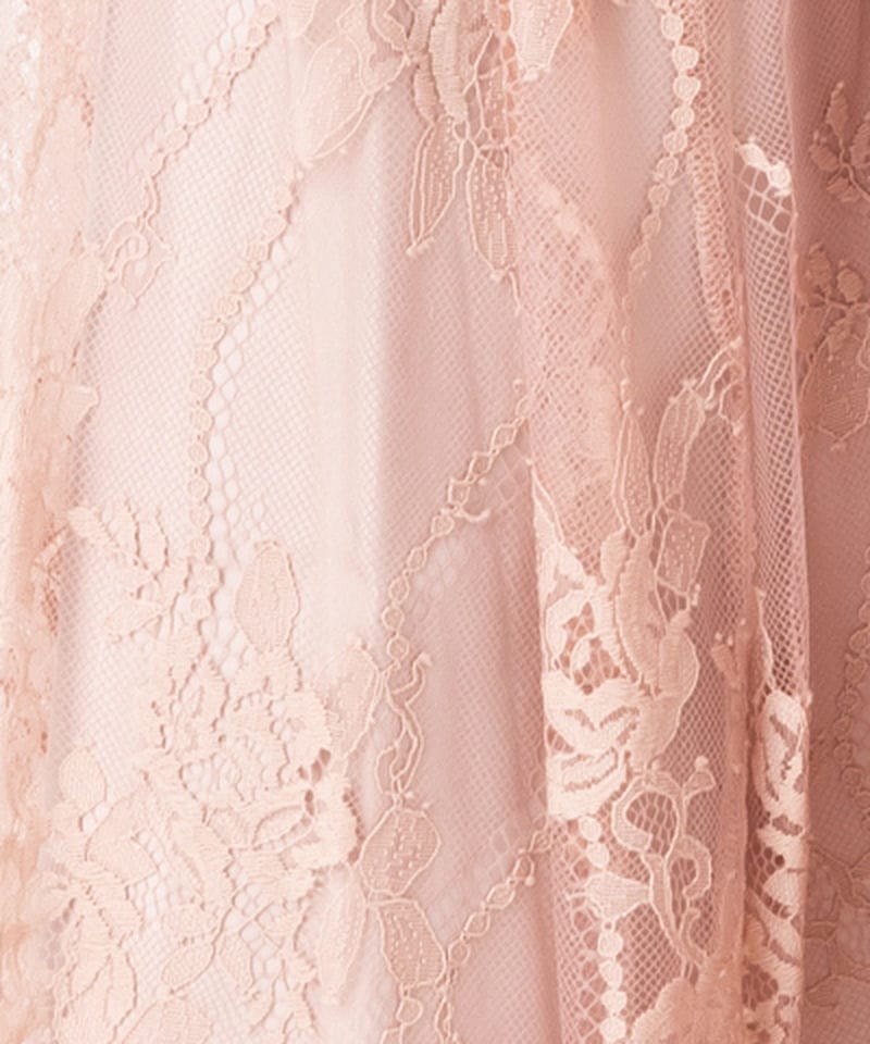 SNIDEL スナイデル パフレースドレス ピンク系 | 結婚式パーティーの