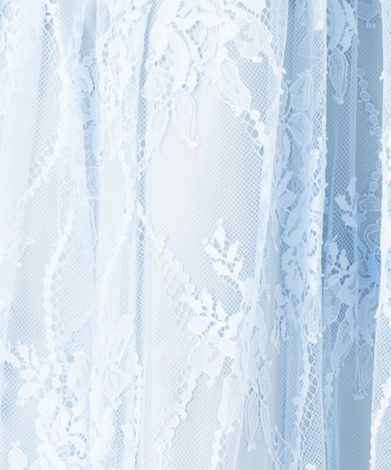 SNIDEL スナイデル パフレースドレス その他 x ブルー系 | 結婚式